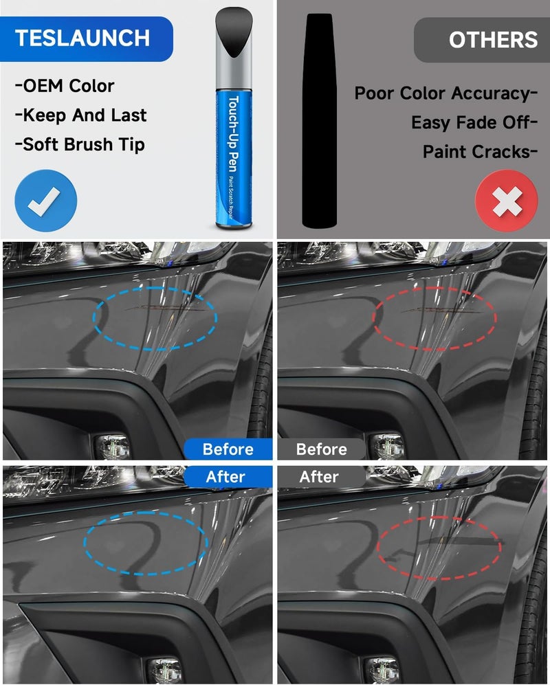 RSACET NH-737M Polished Metal Metallic Touch Up Paint Compatible with Honda Exact Match Touch Up Paint Car Scratch Repair - Image 2